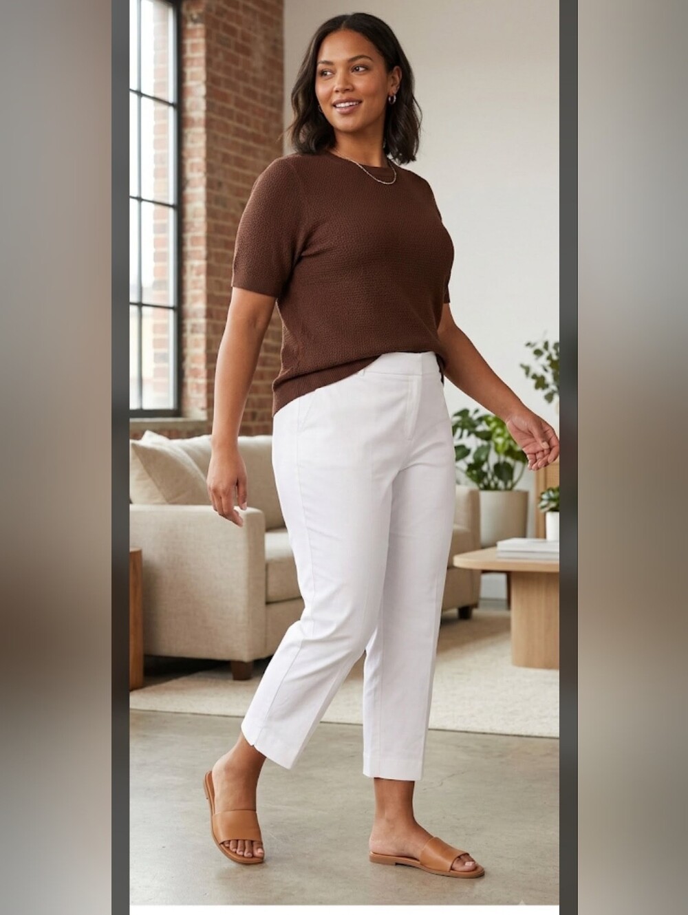 NWT Avenue Stretch Sateen Slim Leg Pants 16 White